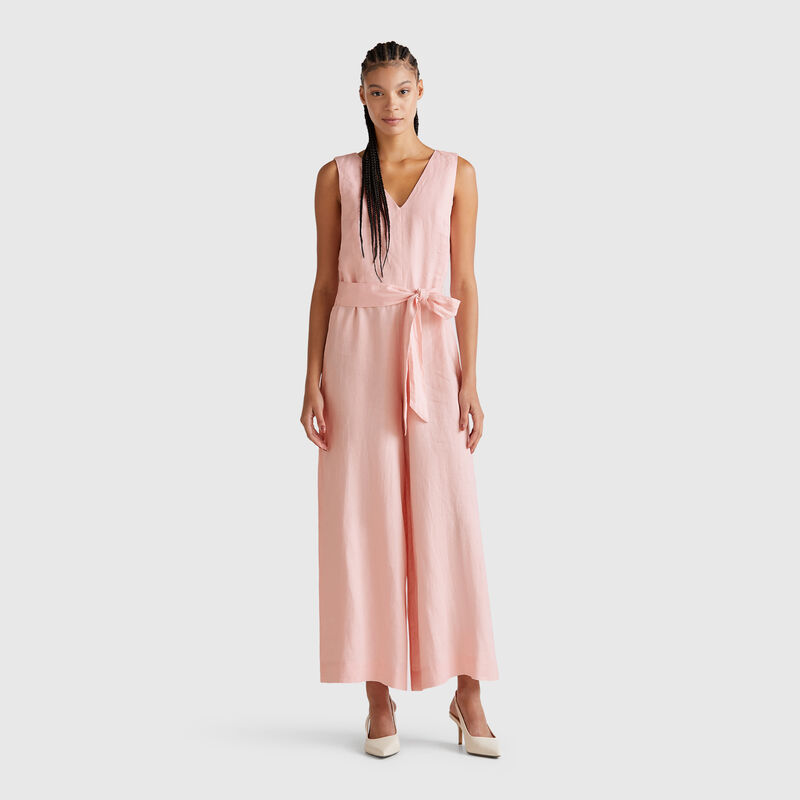Jumpsuit in pure linen