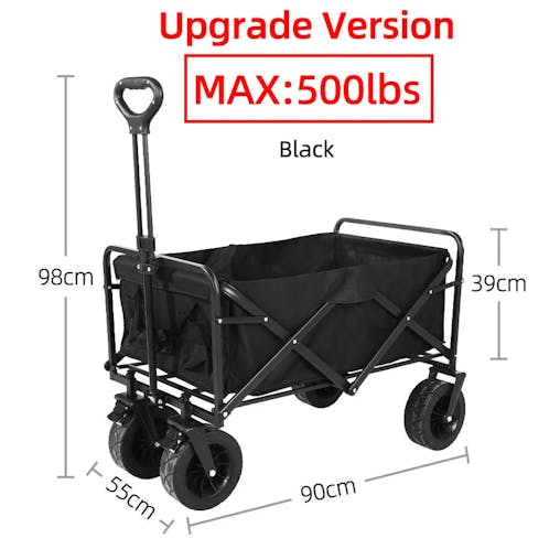 NNEOBA Collapsible Folding Beach Cart Heavy Duty Outdoor Wagon