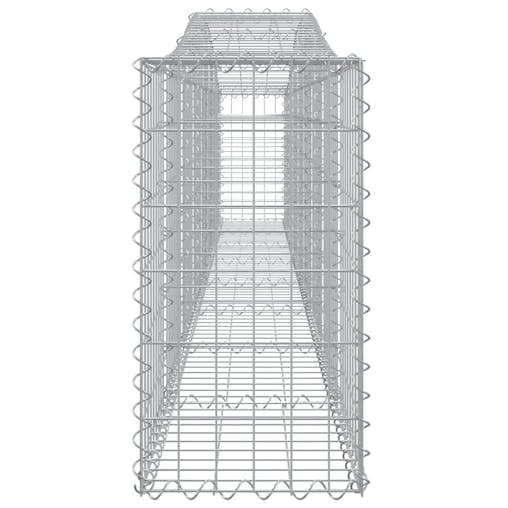 NNEVL Arched Gabion Baskets 4 pcs 400x30x60/80 cm Galvanised Iron