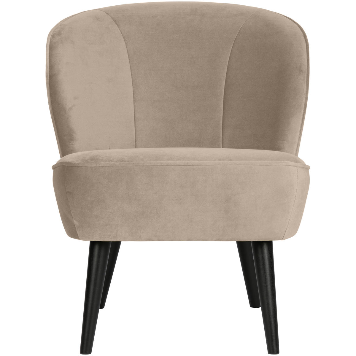 WOOOD fauteuil Sara - Velvet - Khaki - 59x71x70