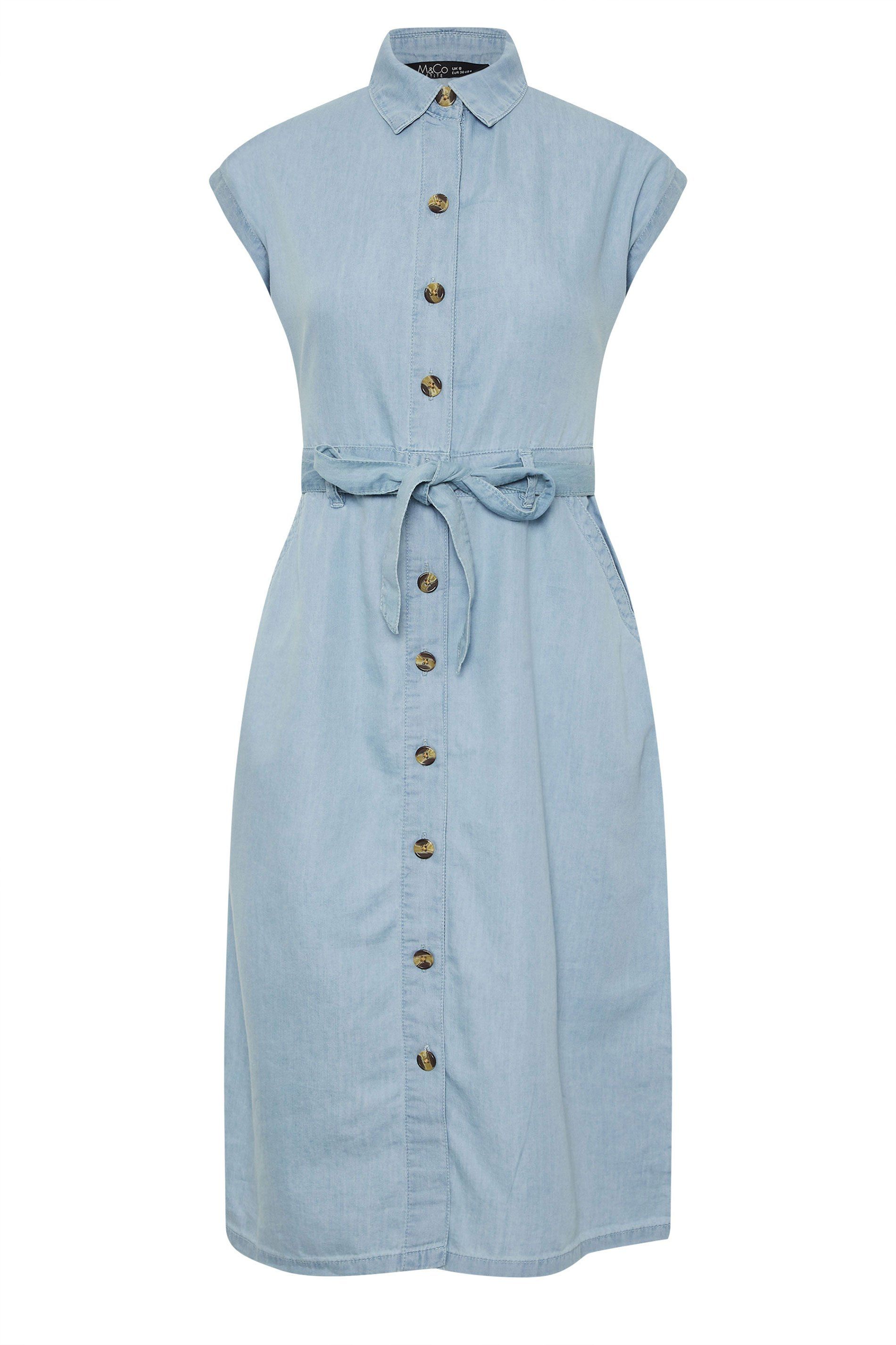 M&Co Petite Denim Shirt Dress