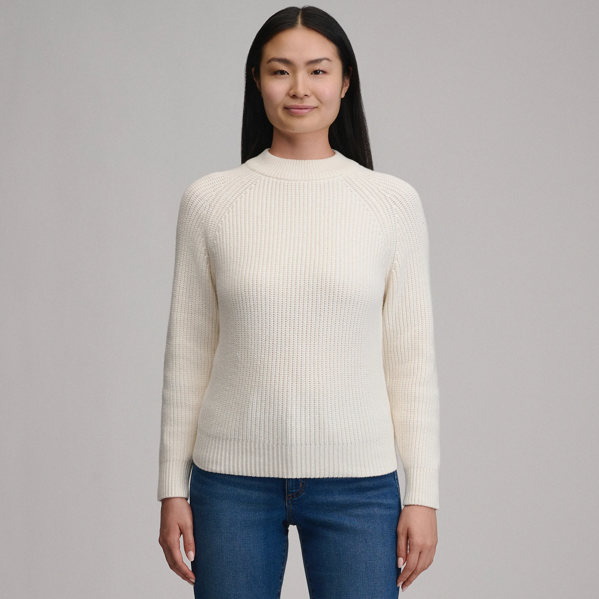 Women's Solid Mock-Neck Sweater