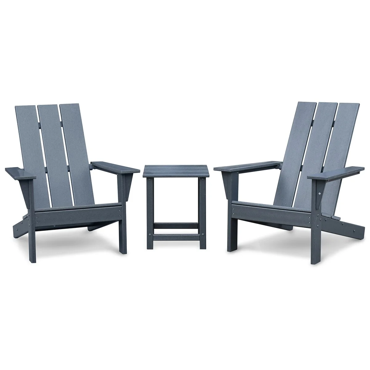 3-Piece Patio Outdoor Adirondack Chairs Lawn Chairs with Side Table