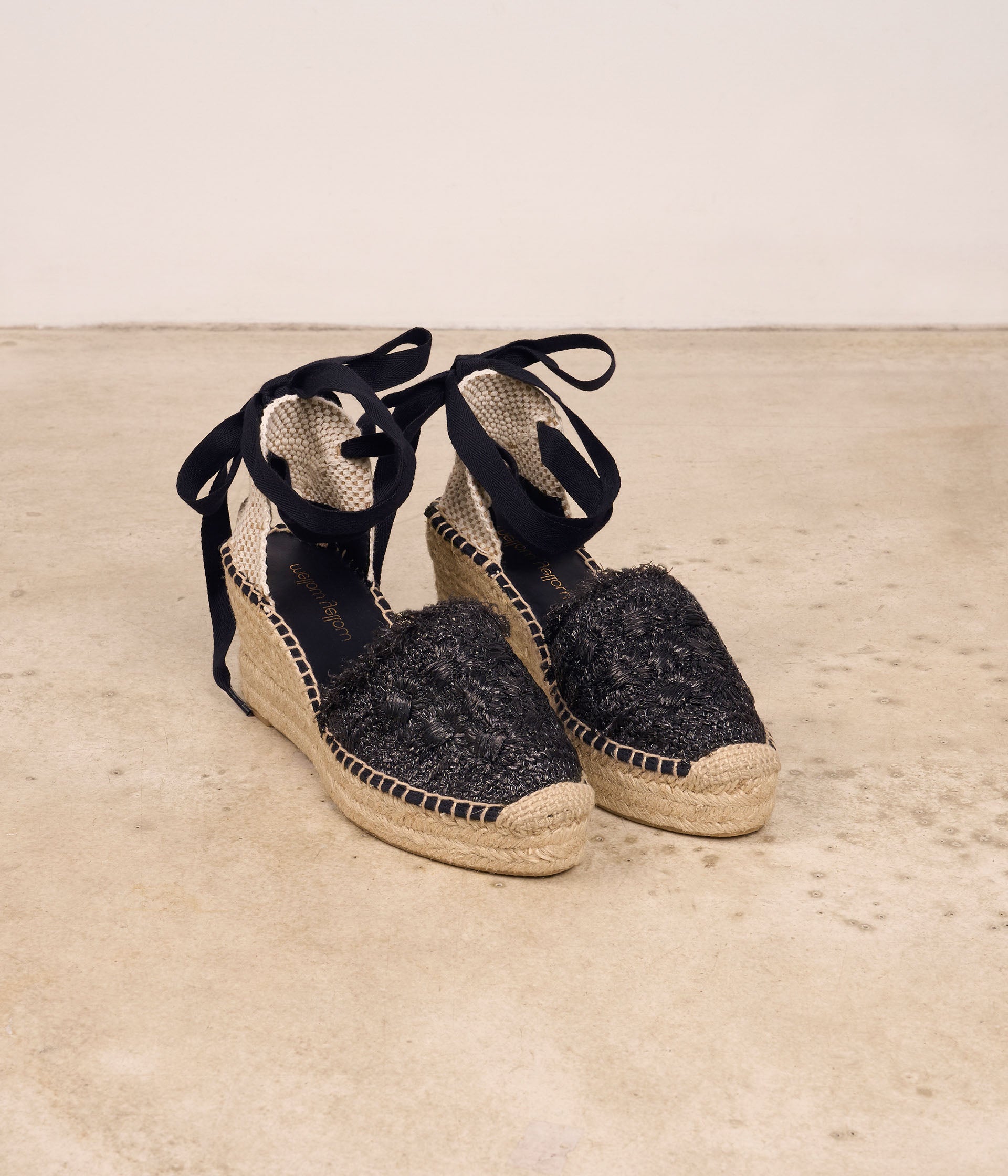 Espadrilles compensées noires Daffy