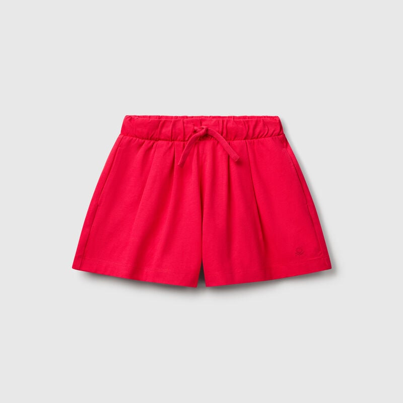 Shorts in pure cotton
