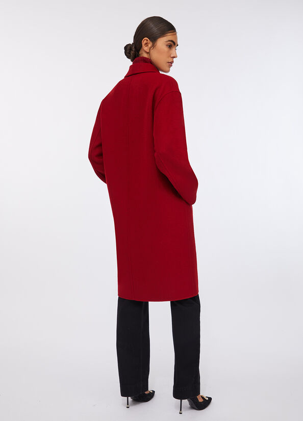 Cappotto in lana con sciarpa