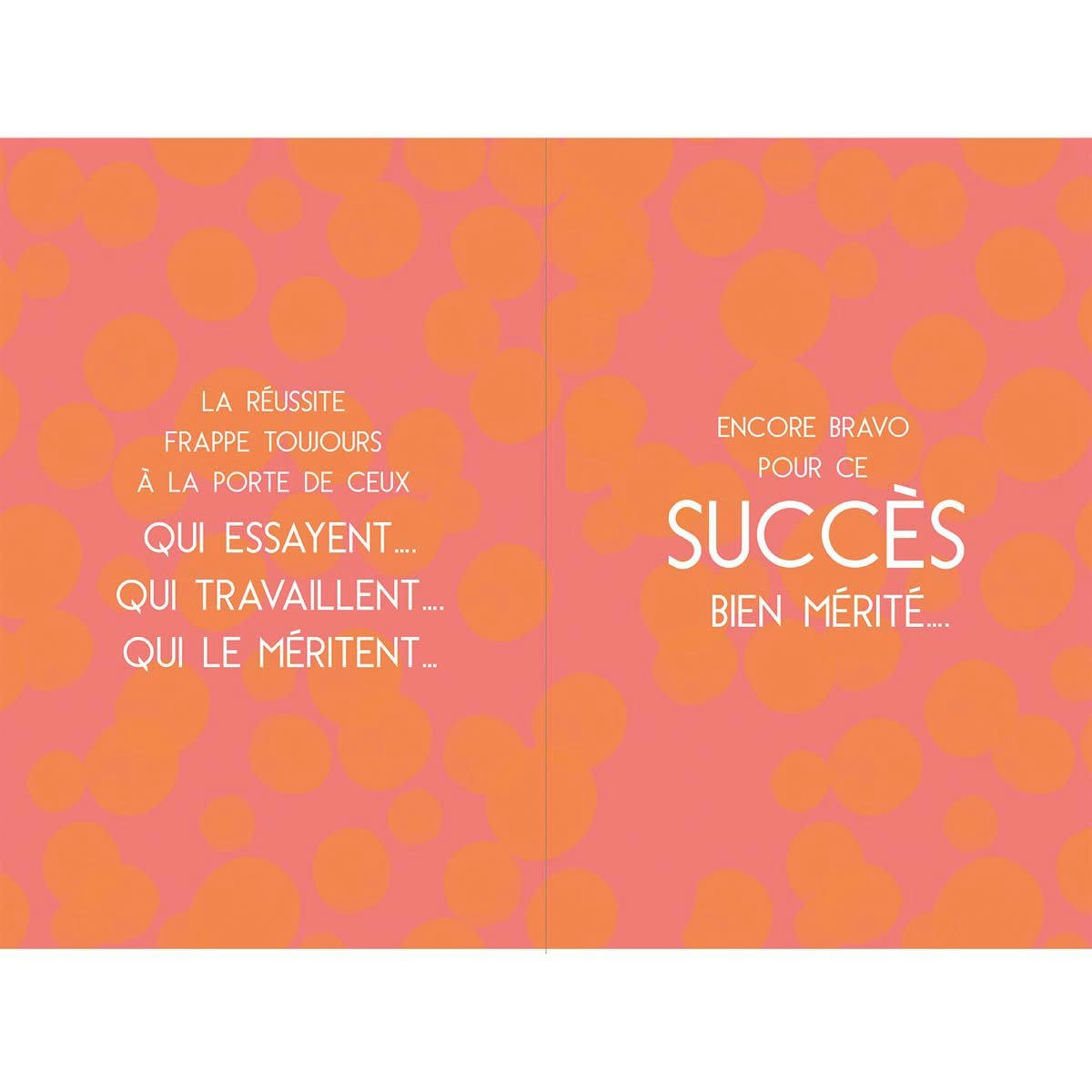 - Carte de voeux bravo imprimé rose orange