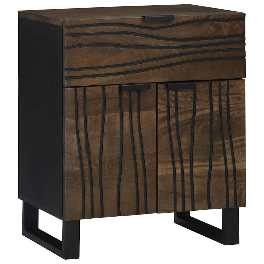 Szafka Nocna Drewniana Komoda Stolik Nocny Do Sypialni 50 x 33 x 60 cm