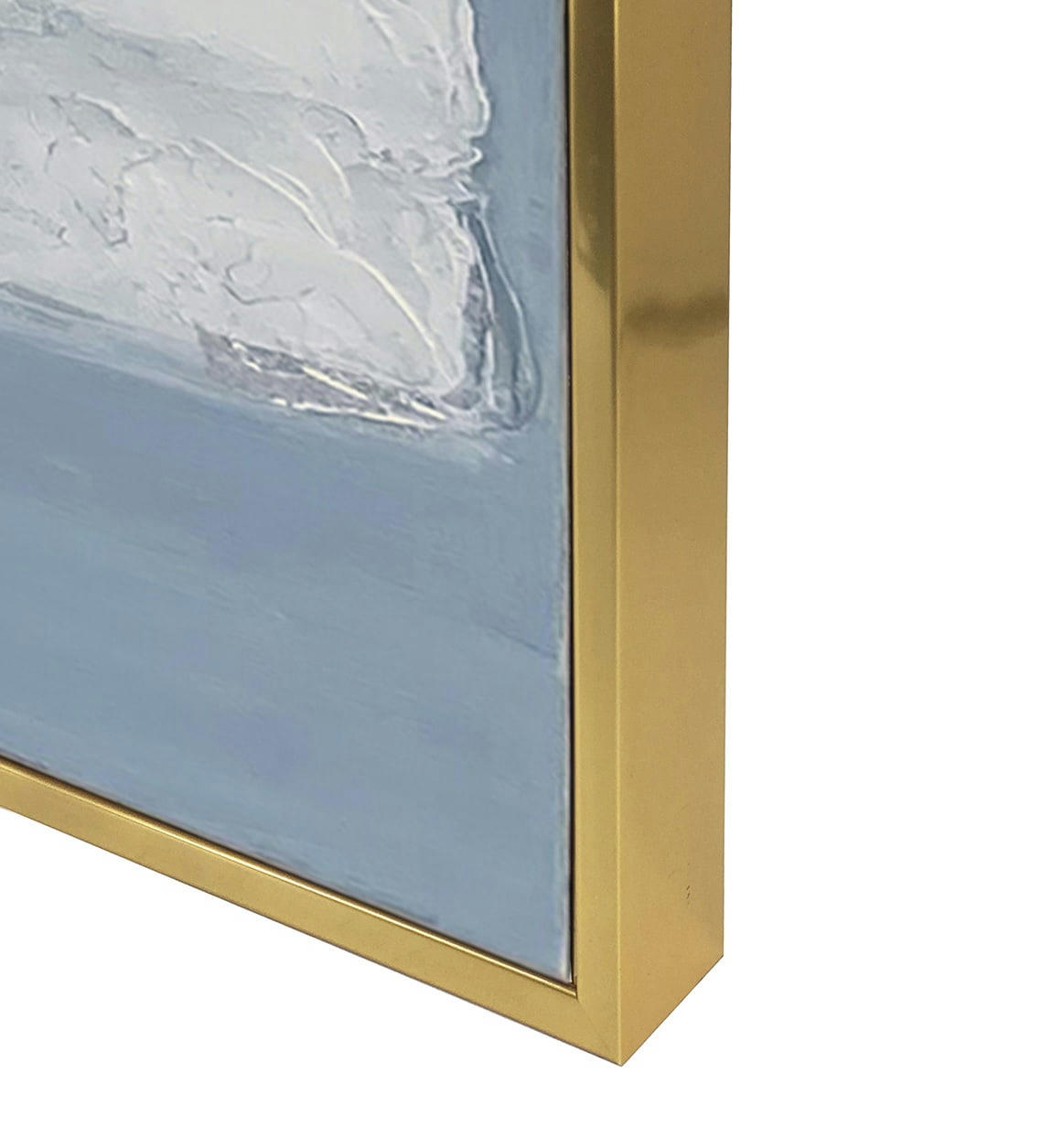 BERNA - Tableau à l'huile en bois bleu, 75x150 cm