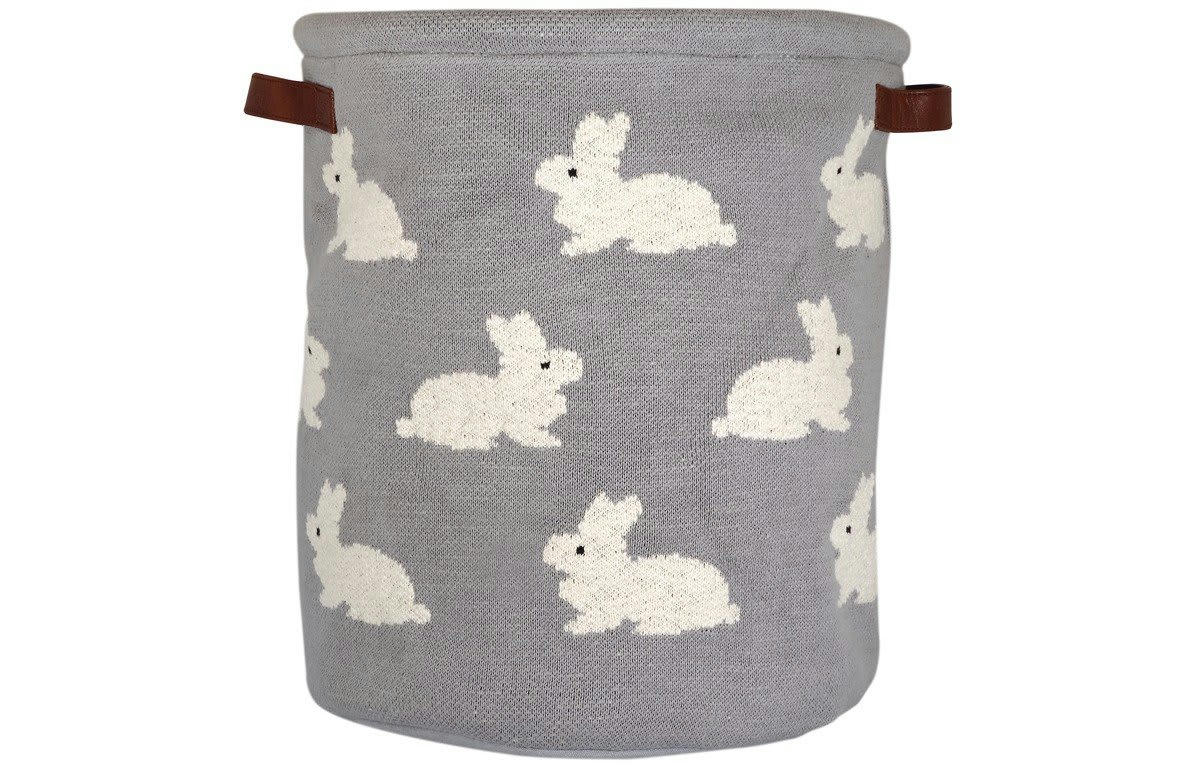 LAPIN - Panier de rangement en coton gris