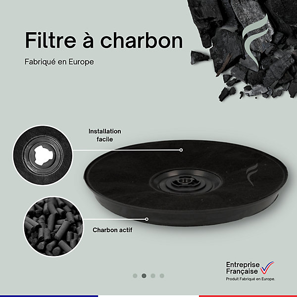 Filtre à Charbon pour Hotte AEG - MCEF03, 9029800472 - Diamètre : 233 mm