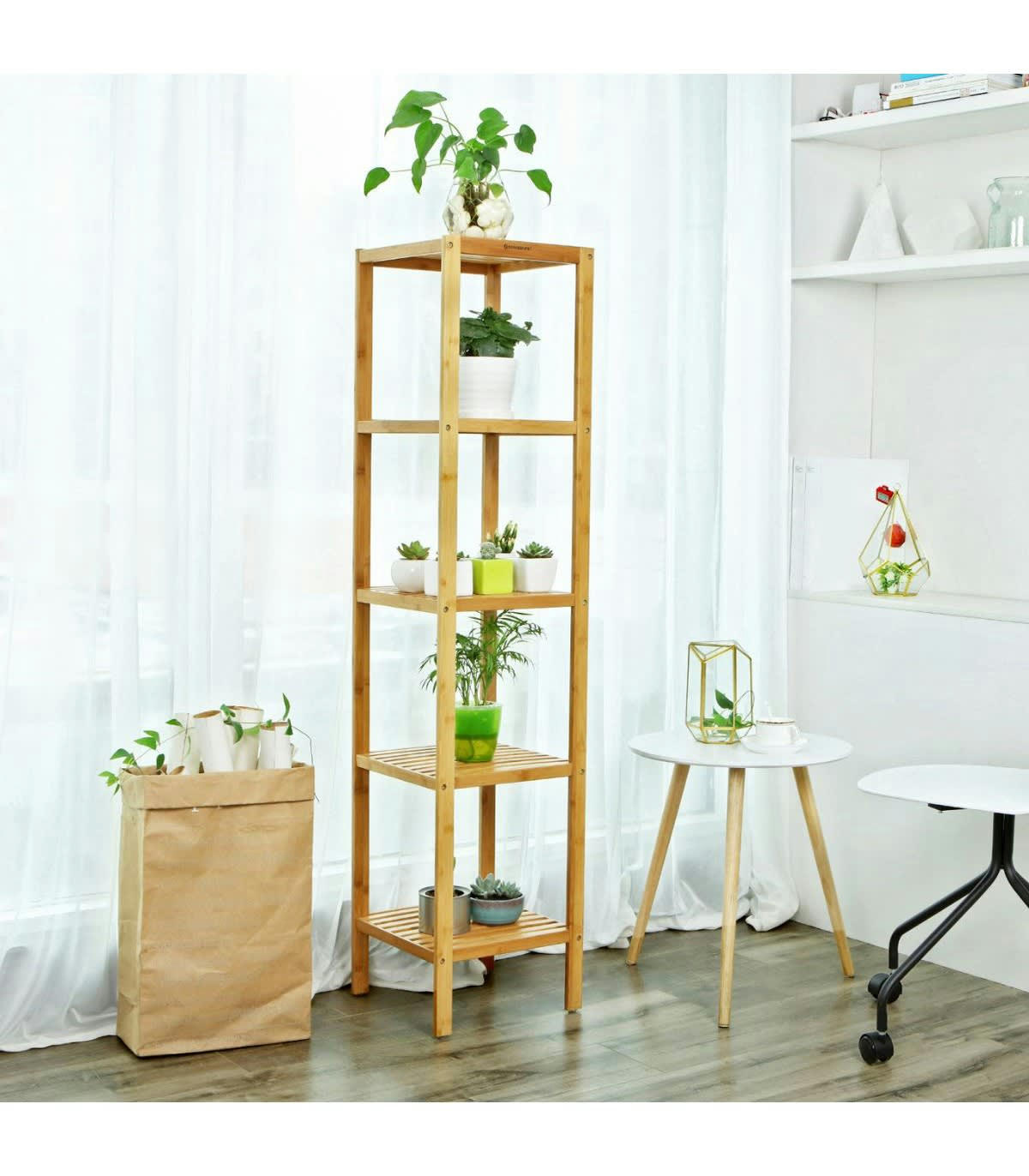 - Etagère de salle de bain avec 5 tablettes - 96 cm