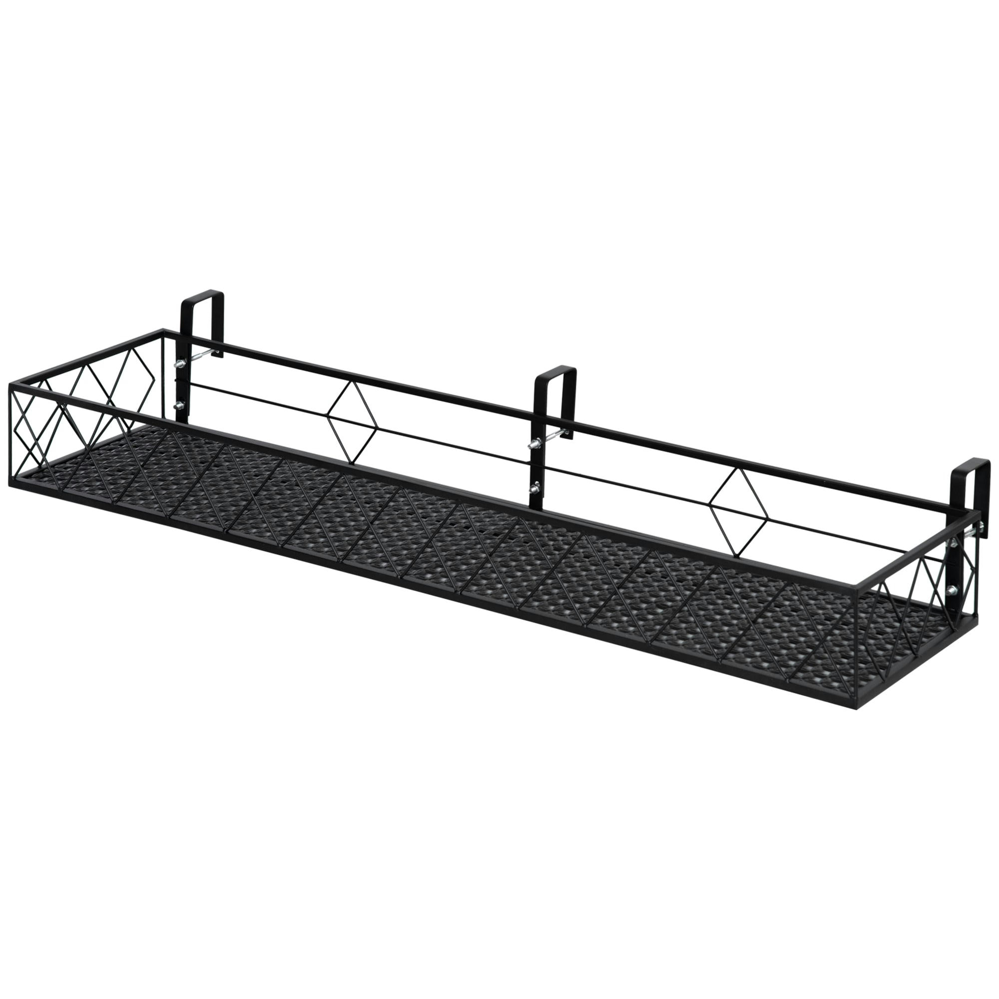 - Support de pot de fleurs jardinière suspendu réglable métal noir