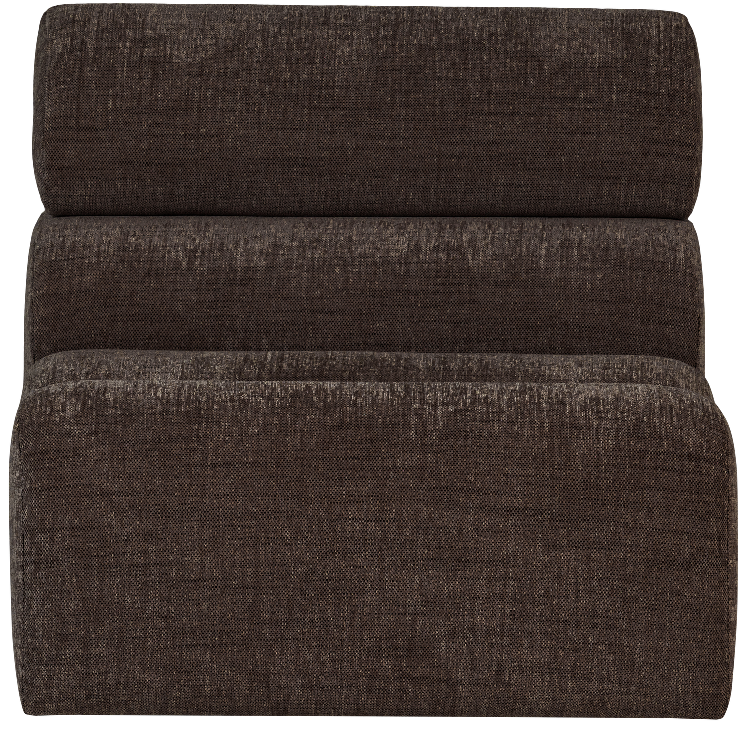 WOOOD 1-zits element bank Novi - Polyester - Donkerbruin Melange - 86x82x113
