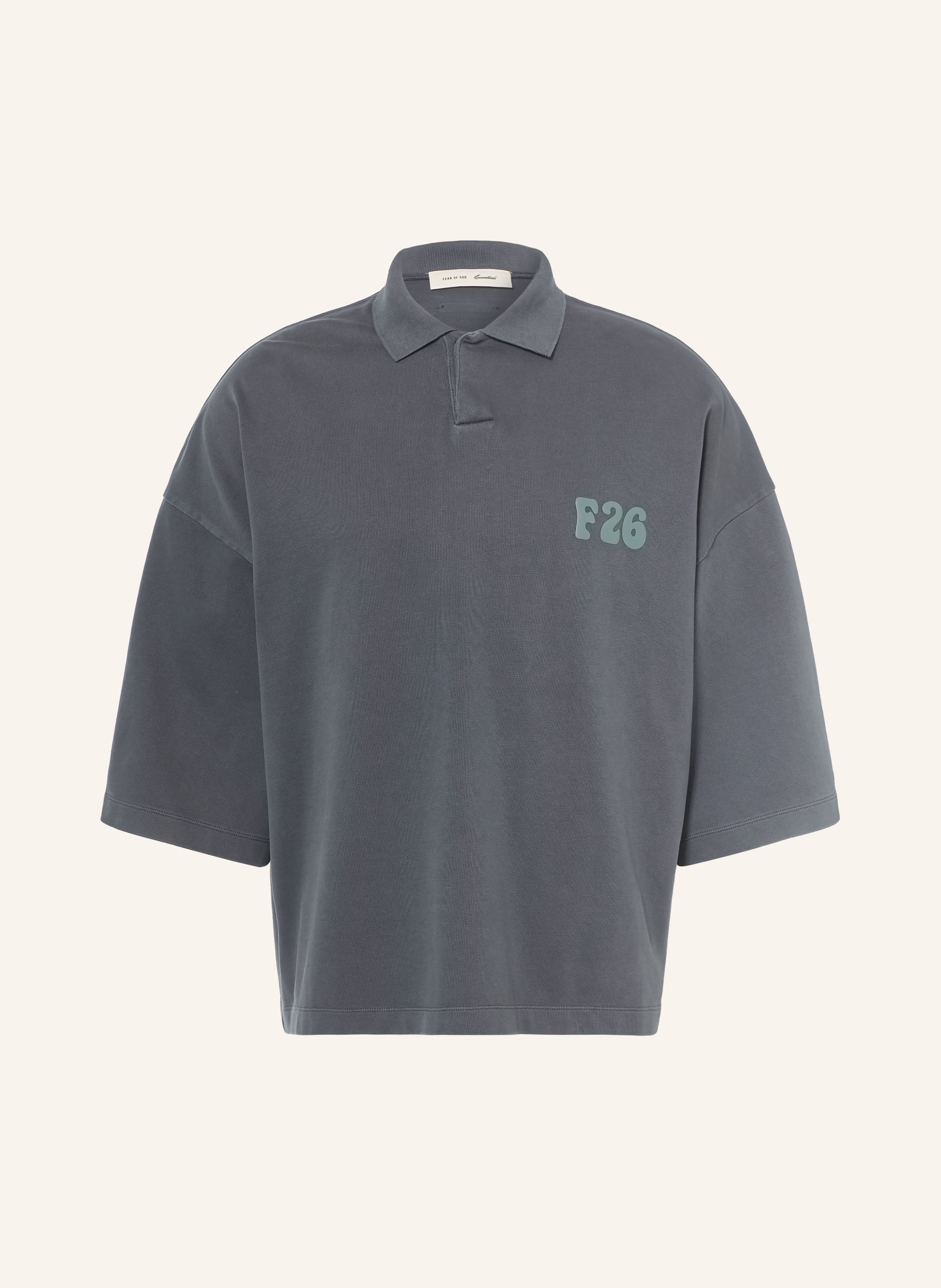 ESSENTIALS - FEAR OF GOD Jersey-Poloshirt mit 3/4-Arm