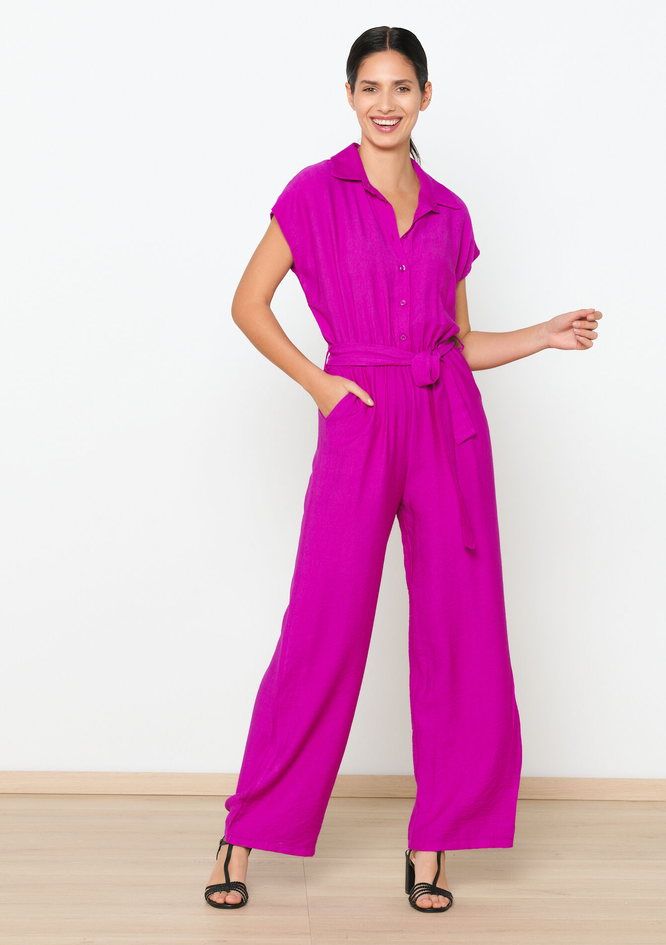 Jumpsuit met korte mouwen