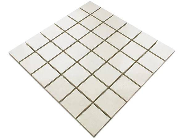 Mosaïque en gres sur maille pour salle de bain ou cuisine 30 cm x 30 cm - Big grey cube