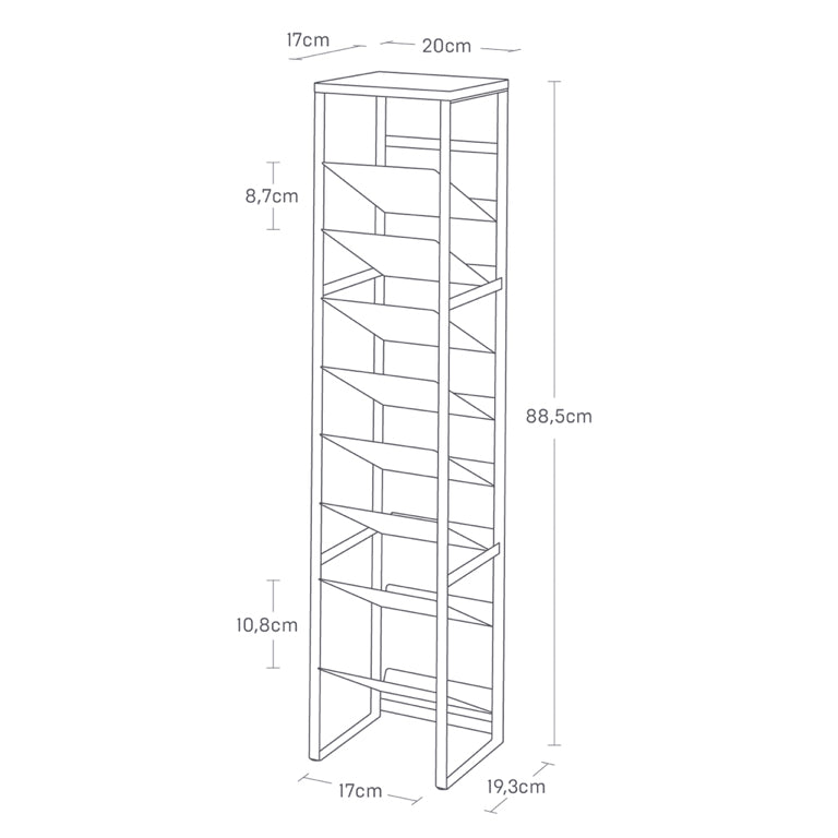 Yamazaki Wijnrek   Flessenrek - 16 flessen - Tower - Zwart