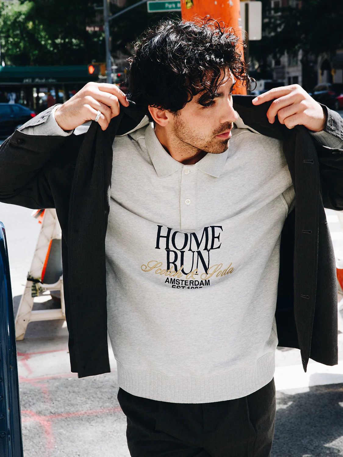 Relaxed Fit Polo Sweatshirt