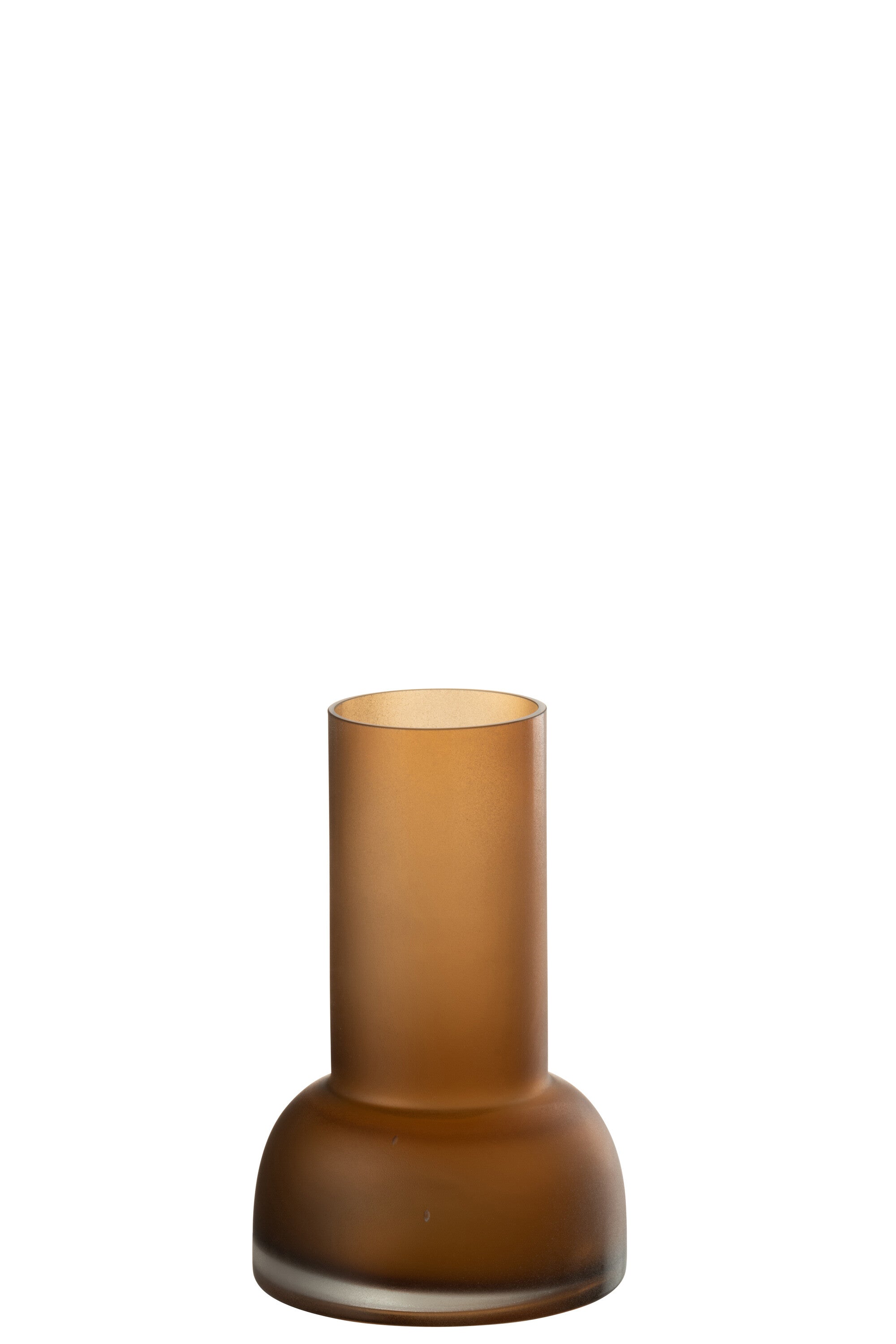 J-Line vaas kandelaar Yoko - glas - bruin - small - 20 cm ho