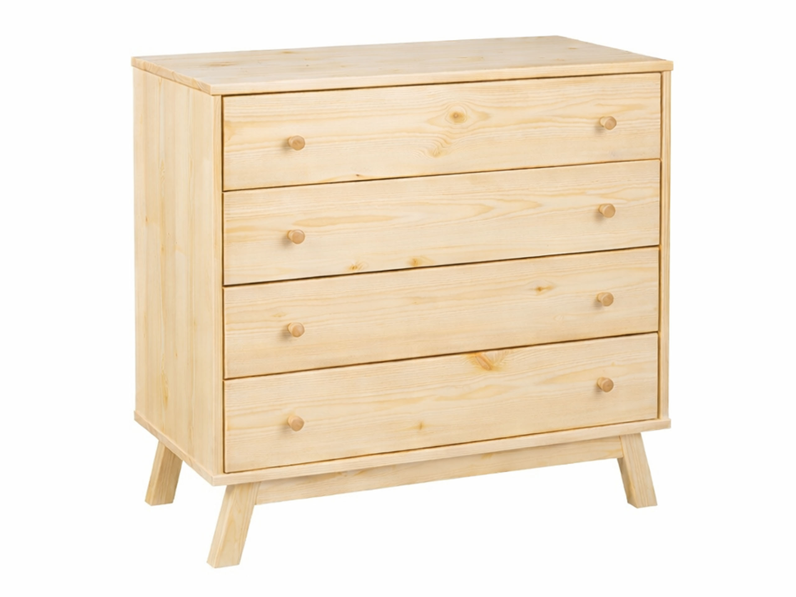 Komoda drewniana Oregon wood I 90 cm, 4 szuflady, sosnowa