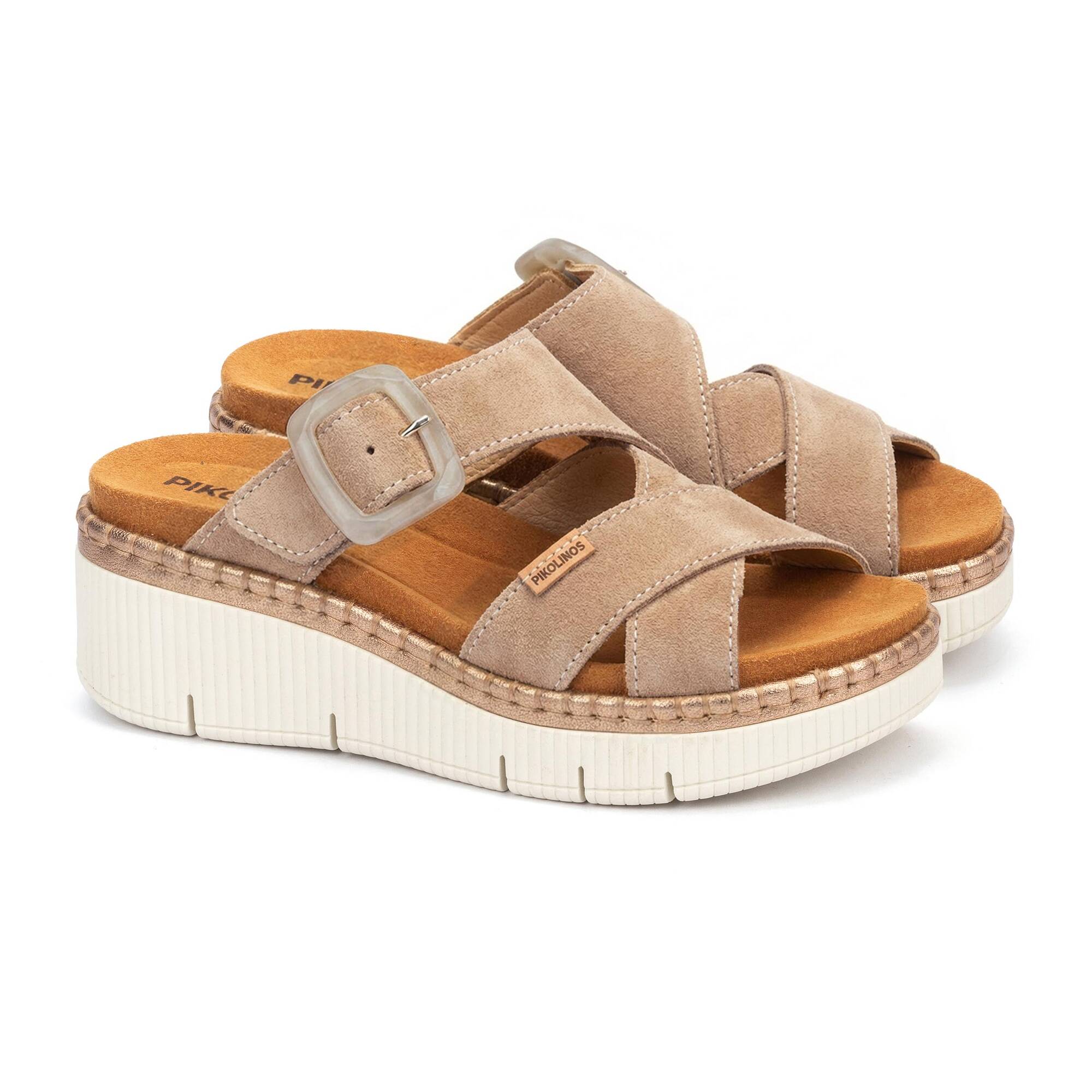 GOMERA - Sandalias con cierre adherente y cuña para mujer