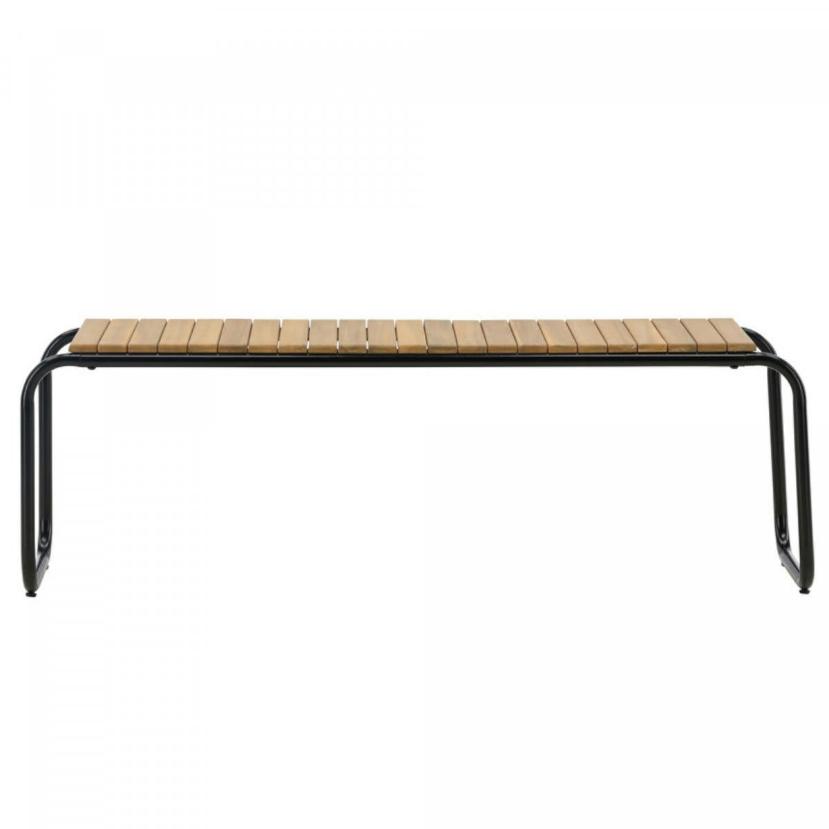 SHERLOCK - Banc d'extérieur en bois clair et métal