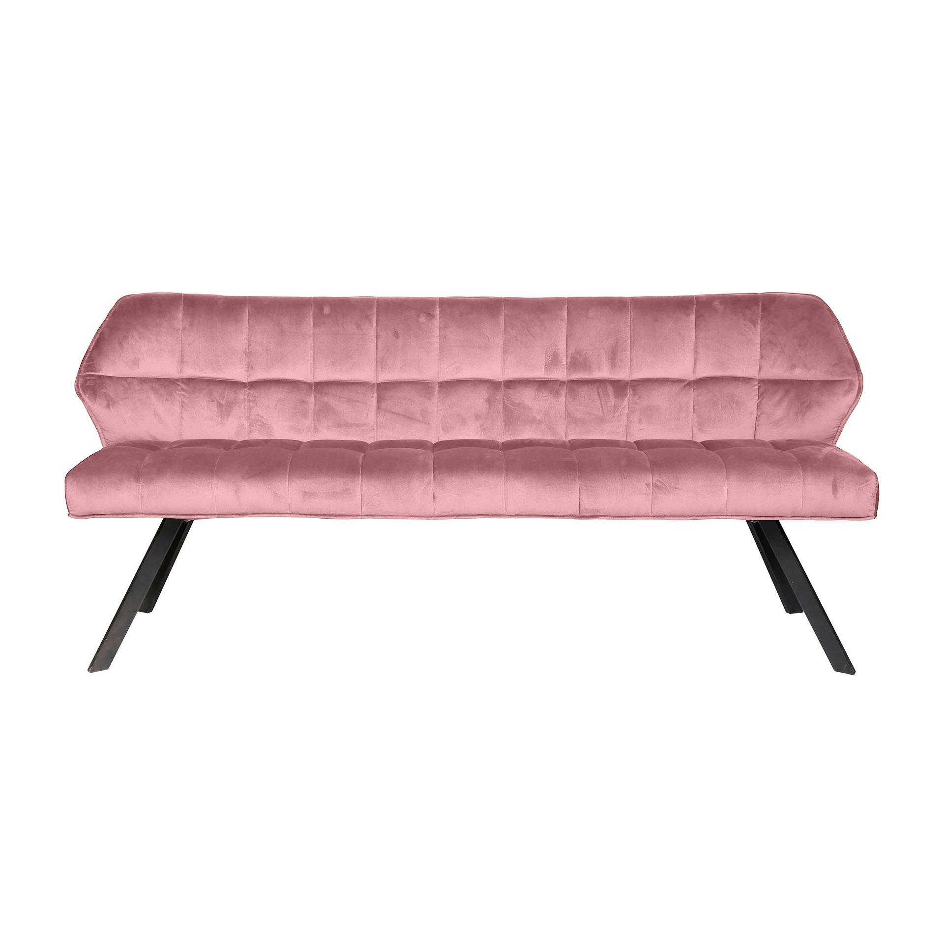 Banc de table rose en tissu velours 180 cm MELBOURNE