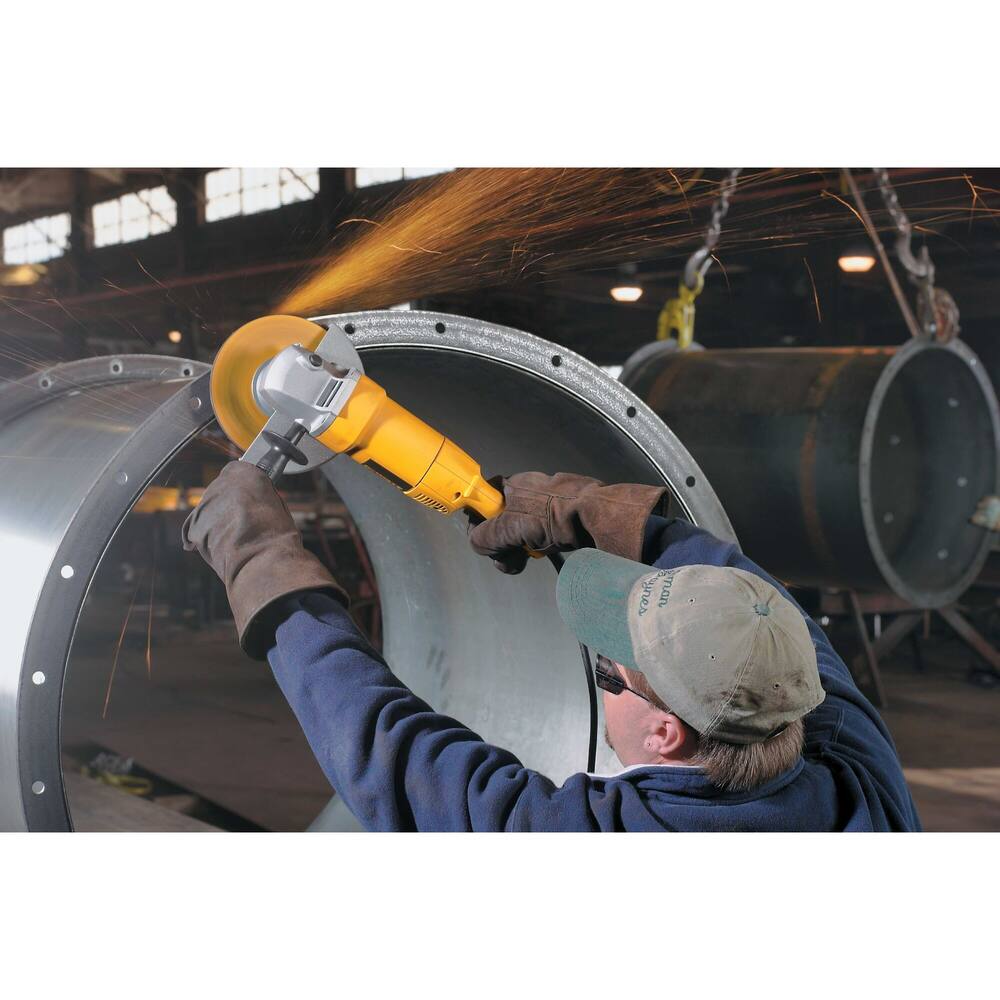 DEWALT DW840 13 Amp 7-in Medium Angle Grinder, No Lock On Switch