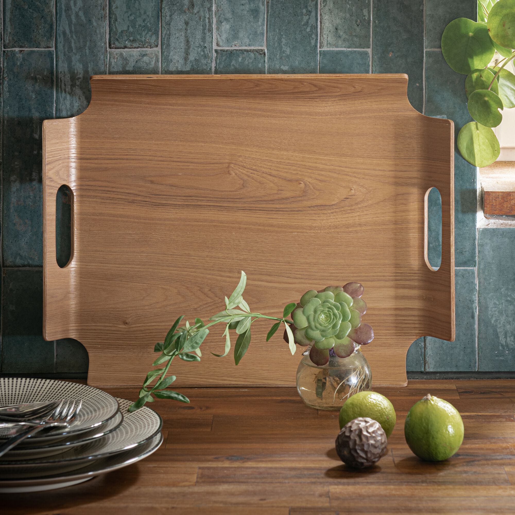 SAULE - Plateau en bois de chêne L44cm - naturel