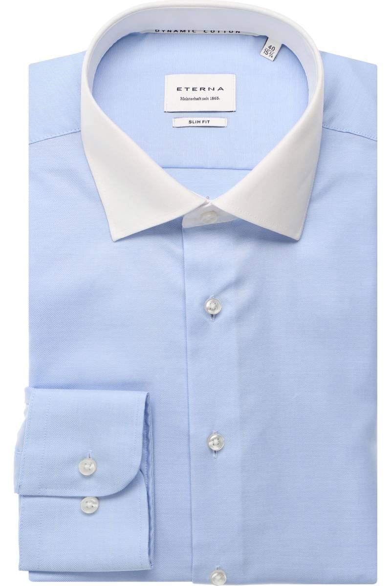 ETERNA Slim Fit Hemd hellblau, Einfarbig