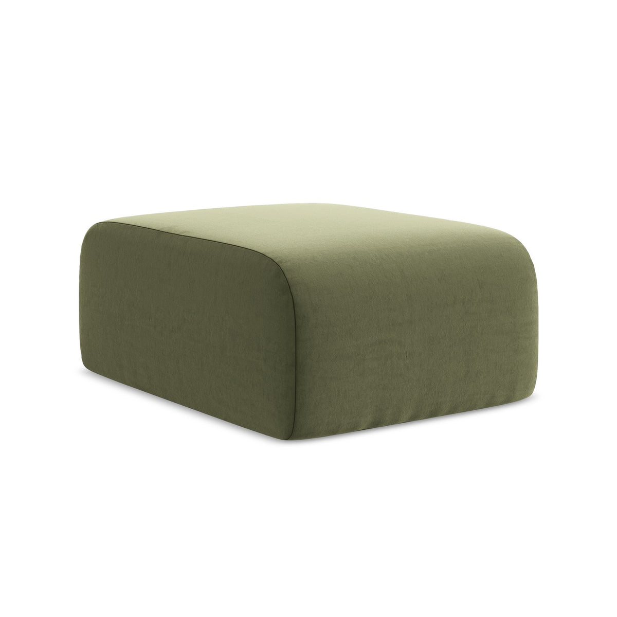 LaMiaSofa Poef Cervo - velours - olijf - 72x94x42
