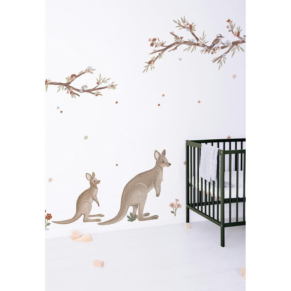 LILYDALE - Stickers muraux grandes branches fleuris en vinyle mat multicolore