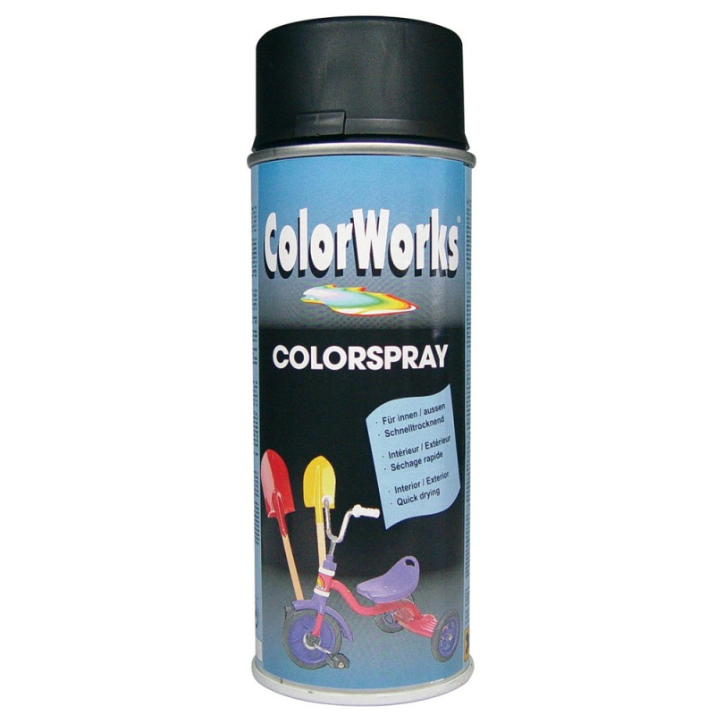 Peinture en spray ColorWorks noire satinée 0,4 L MOTIP