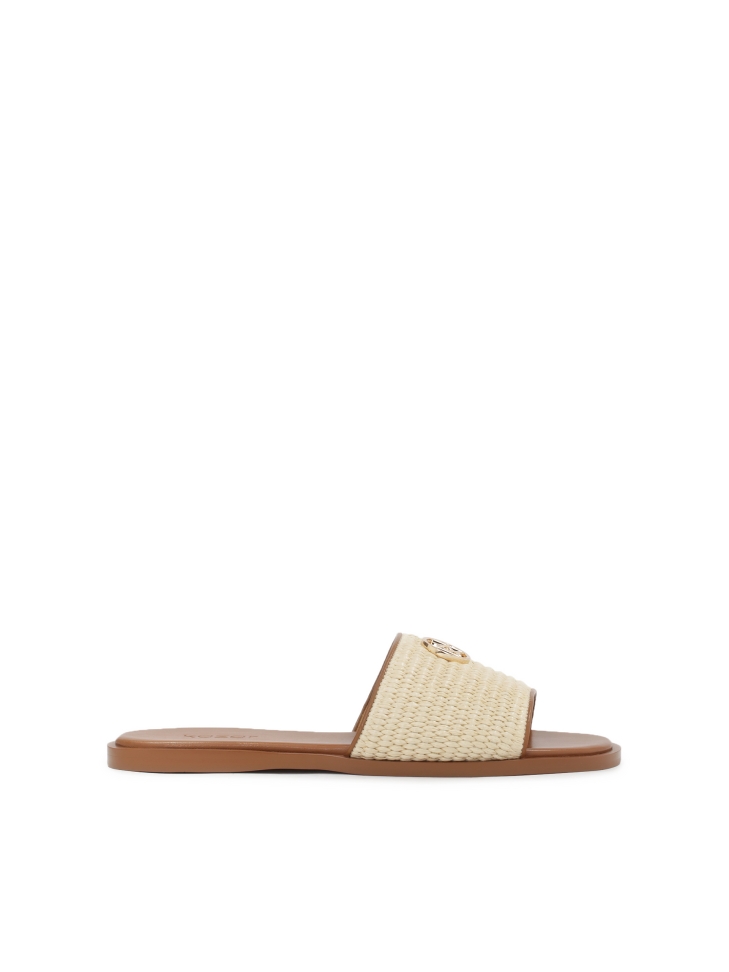 Flat raffia slides