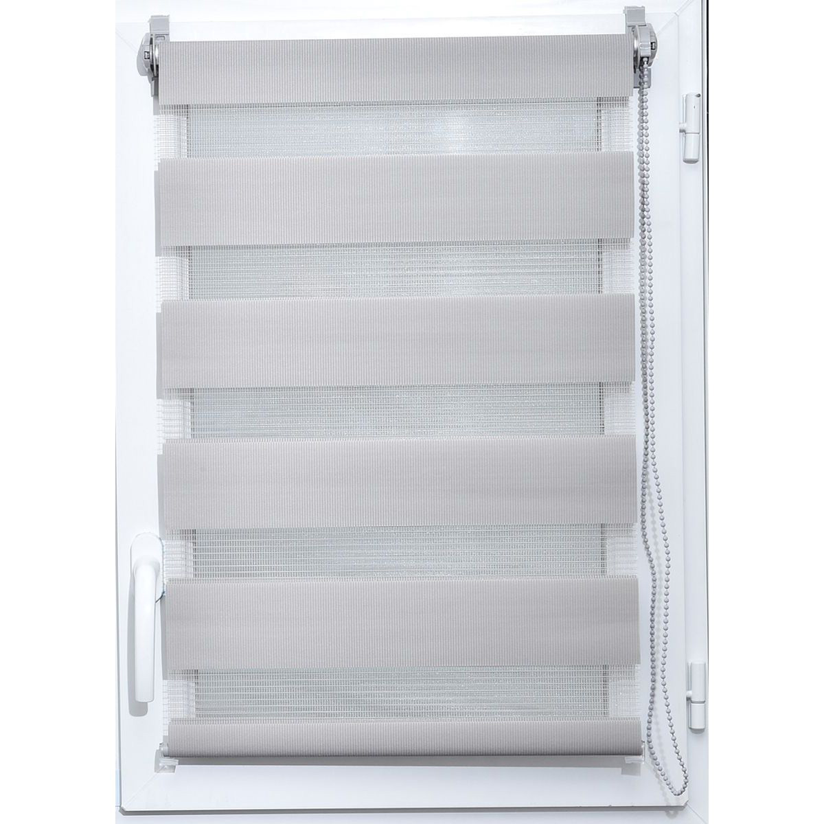 Estore em tecido noite/dia cinza claro 42x180cm