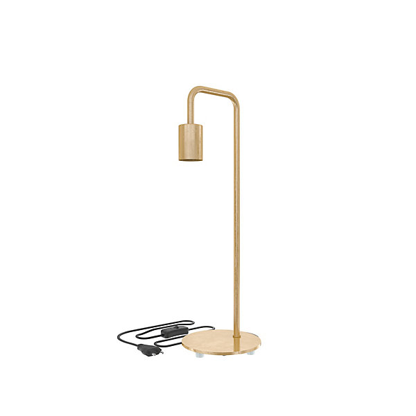 Lampe à poser U-line métal doré E27 H.53cm Calex