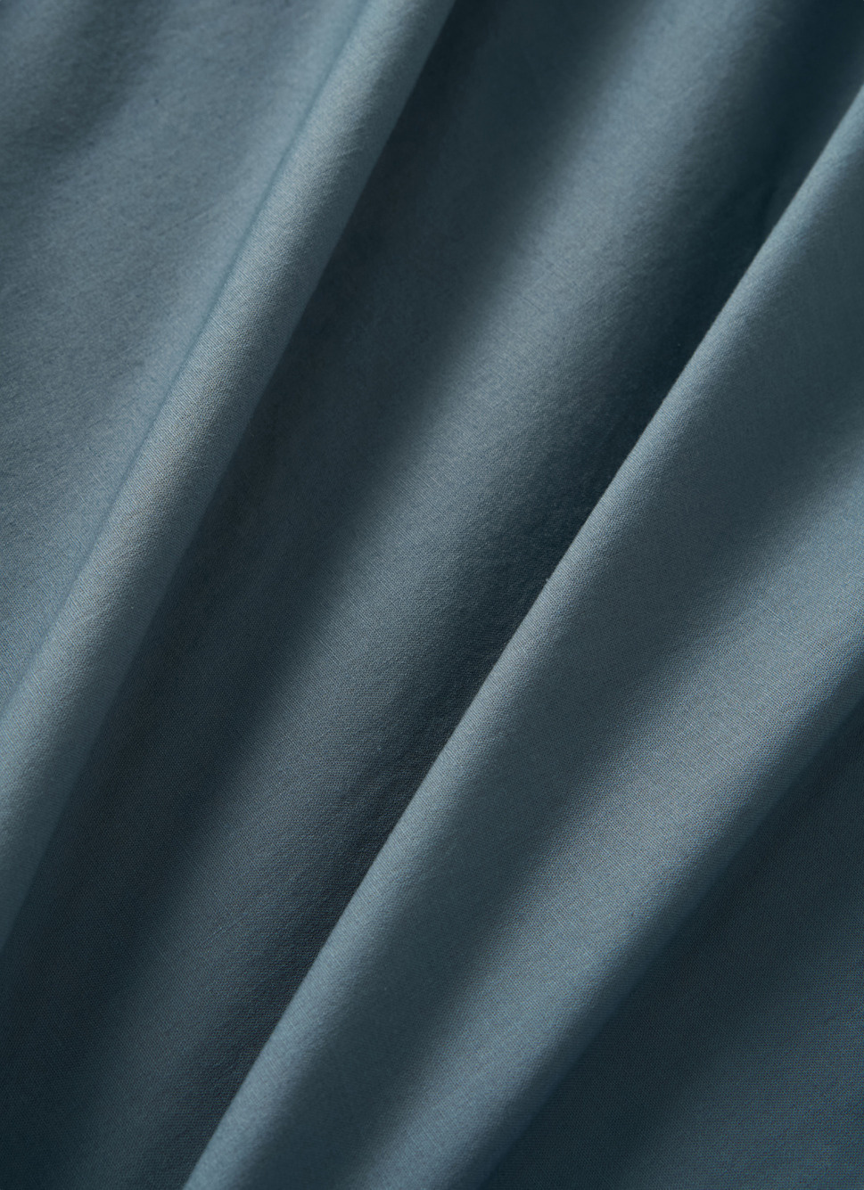 DRAP HOUSSE UNI EN COTON LAVÉ BIO GRIS BLEU
