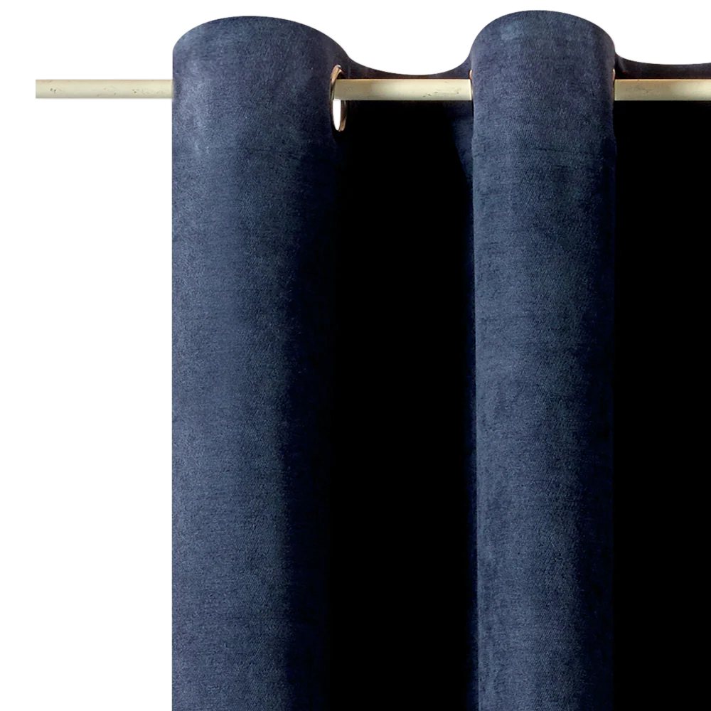 Rideau WALL STREET coloris bleu nuit 145 x 260 cm