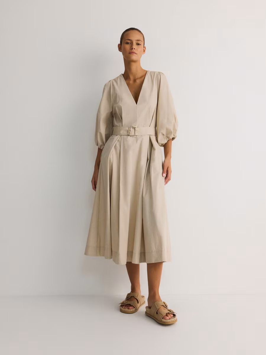 Midi Dress With Belt