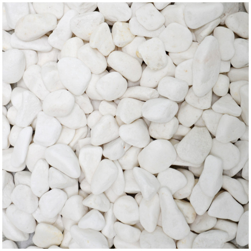Gravier Carrara en marbre blanc 15-25 mm 20 kg COBO GARDEN