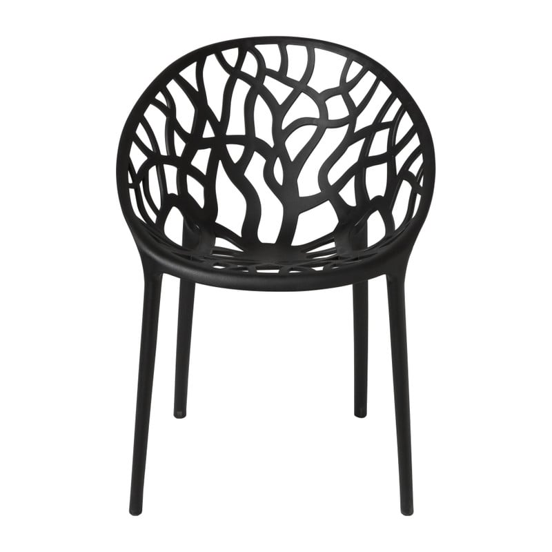 Stapelbare tuinstoel Palma - zwart - 78.5x58x59.5 cm