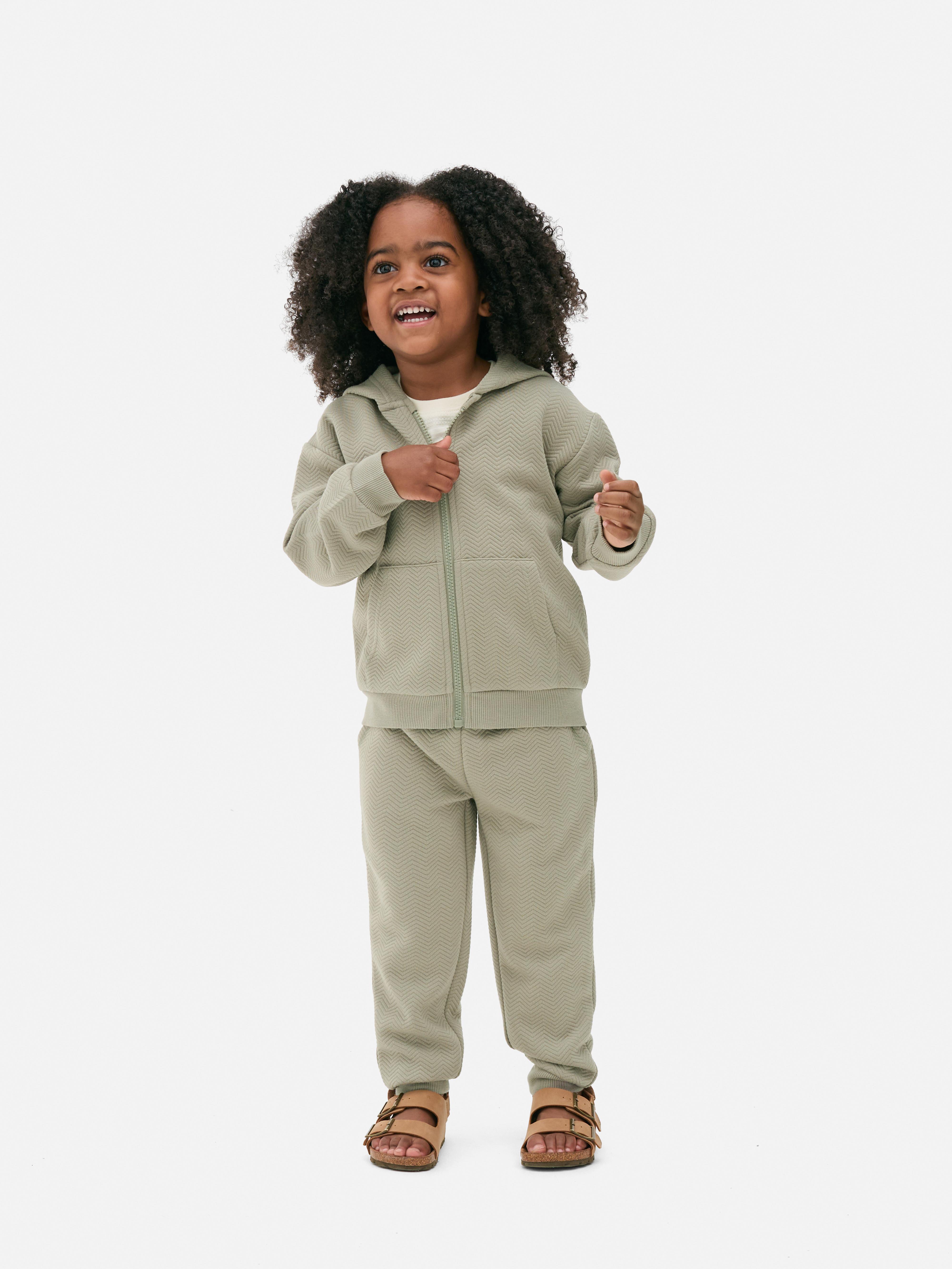 1.5-8yrs | Textured Zip-Up Hoodie