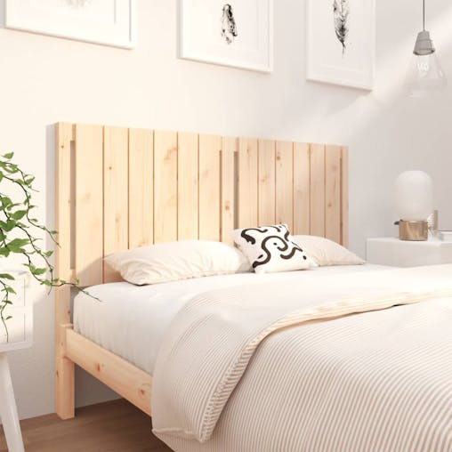 NNEVL Bed Headboard 140.5x4x100 cm Solid Wood Pine