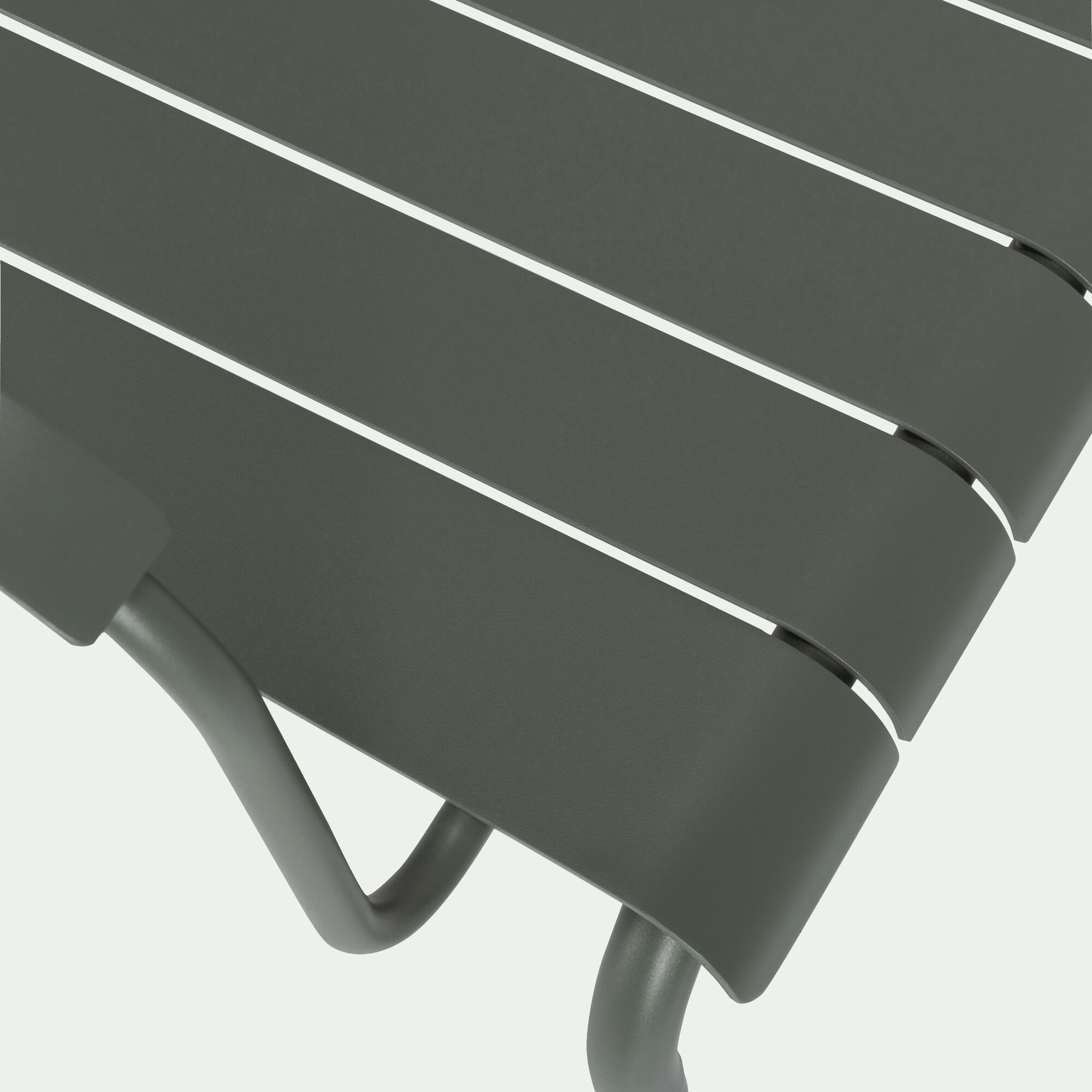 PARADOU - Fauteuil de jardin avec accoudoirs en aluminium - vert cèdre