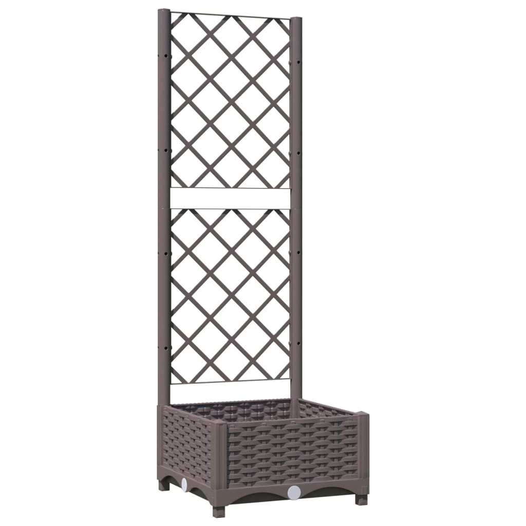 Donica ogrodowa Brąz 40 x 40 x 121.5 cm polipropylen vidaXL