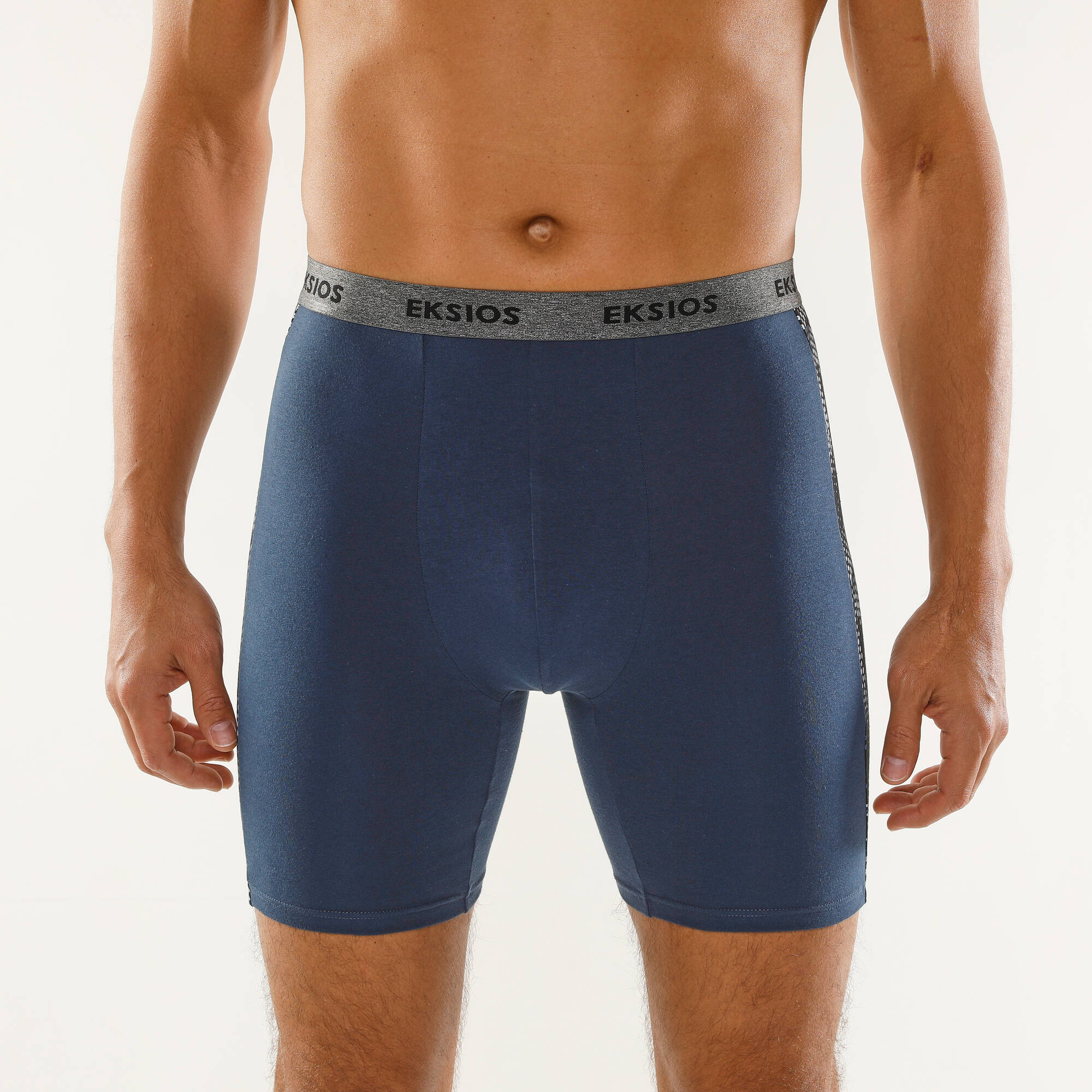 Boxer long imprimé c&ocirc;té coupe short - lot de 2