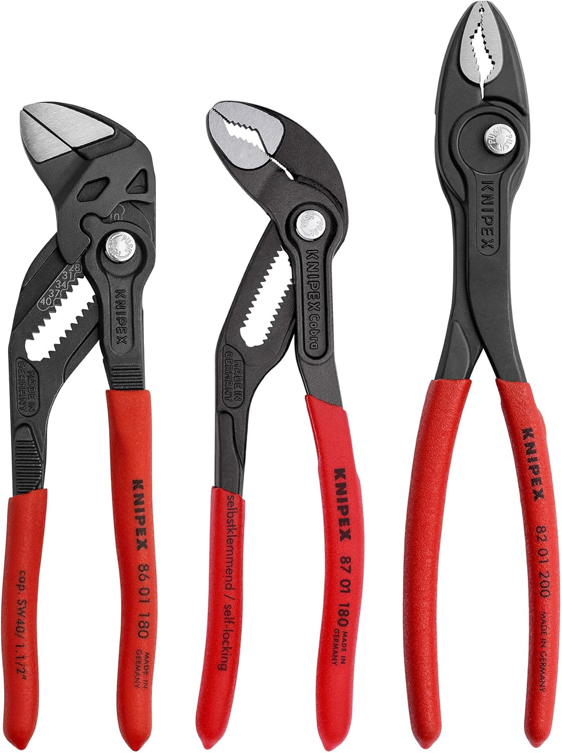 KNIPEX Tools 9K 00 80 156 US 3 Pc Top Selling Pliers Set