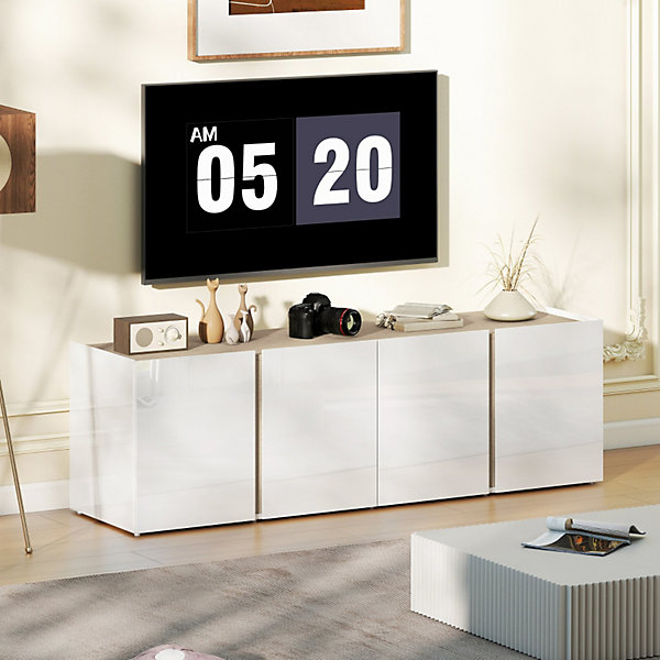 Meuble TV Blanc Pour Téléviseur 65