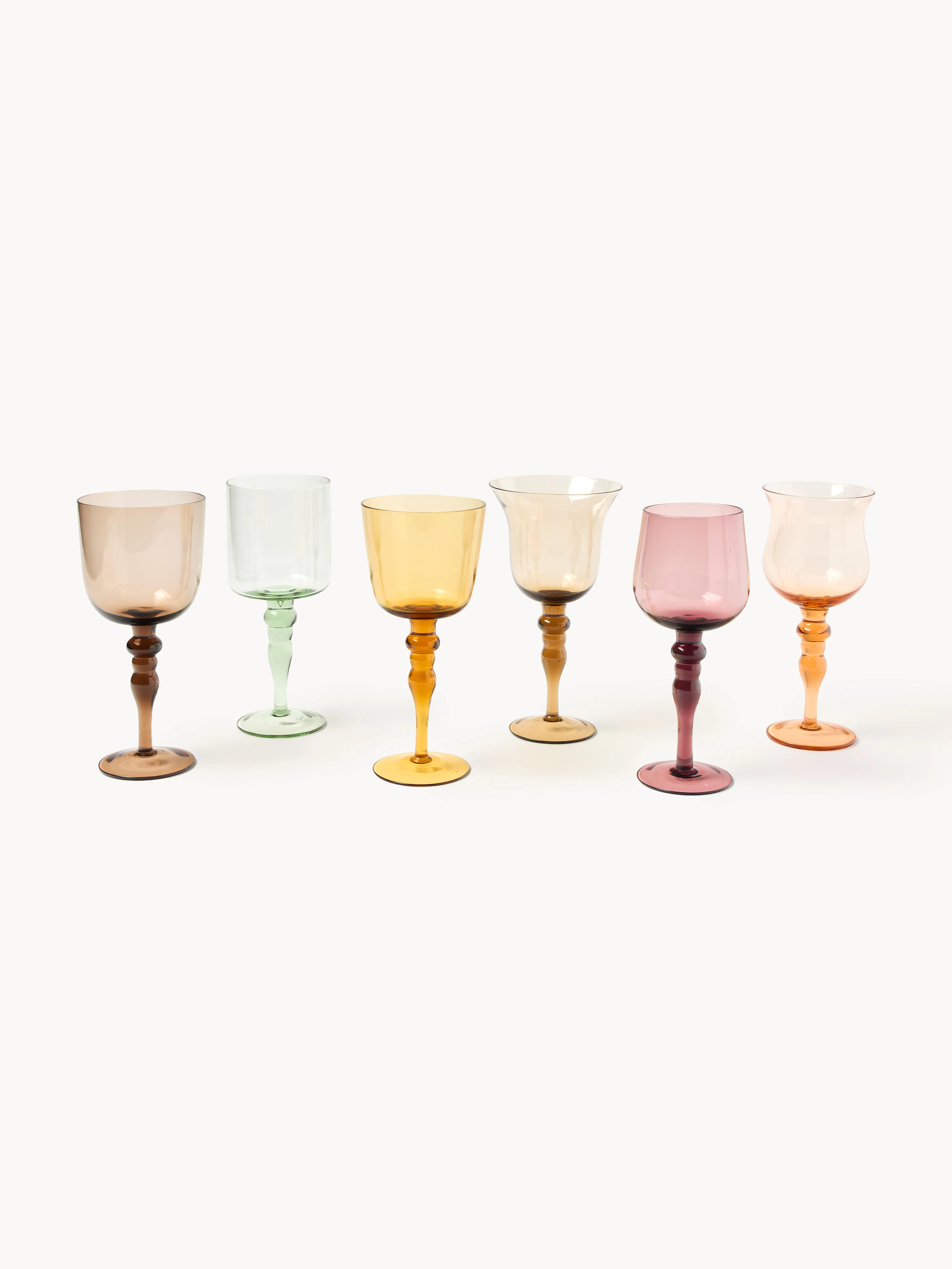 Handgefertigte Weingläser Goblet, 6er-Set